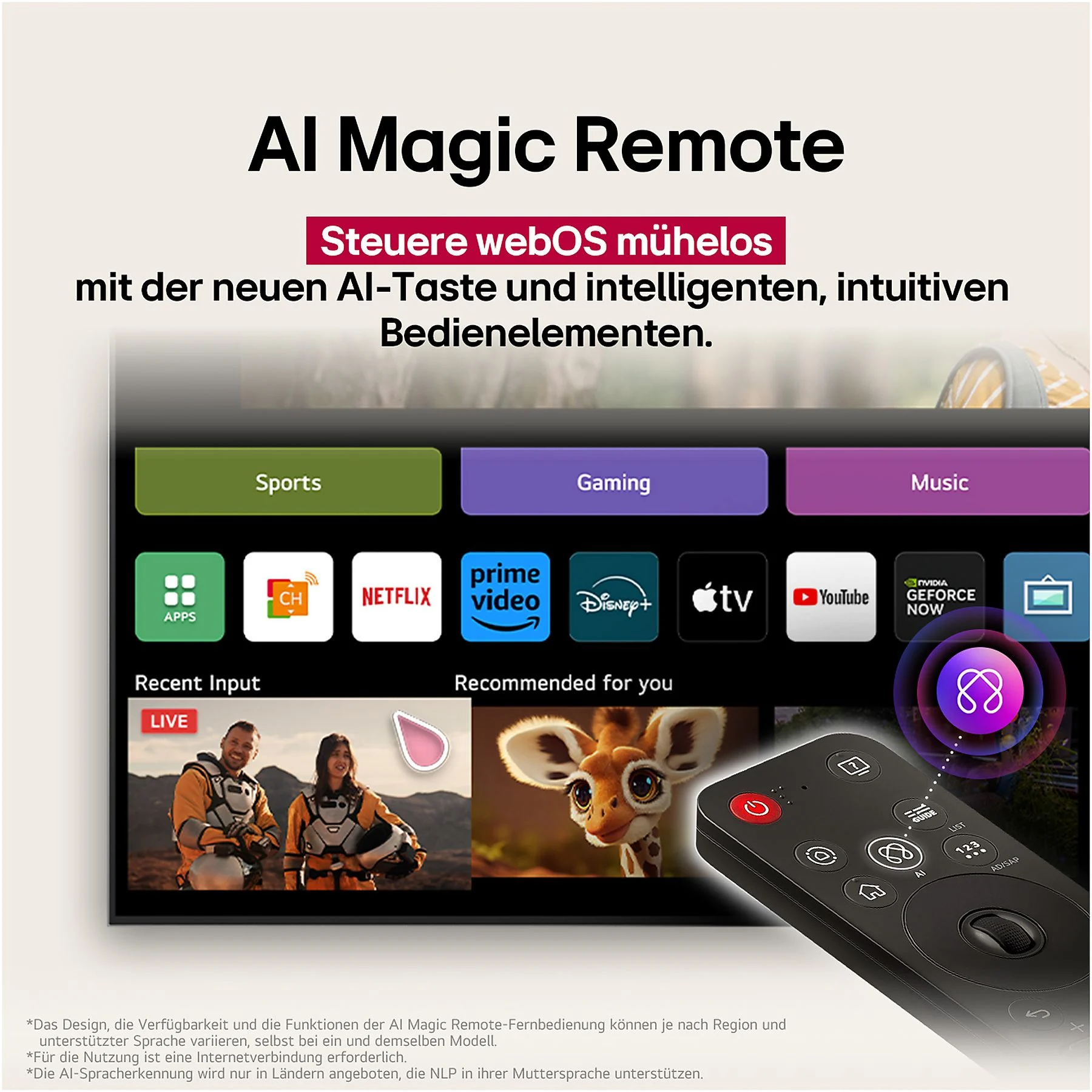 LG OLED77C57LA OLED evo TV (piatto, 77 pollici / 195 cm, OLED 4K, SMART TV) - immagine 10